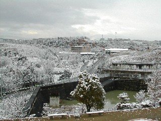 多治見の雪景色